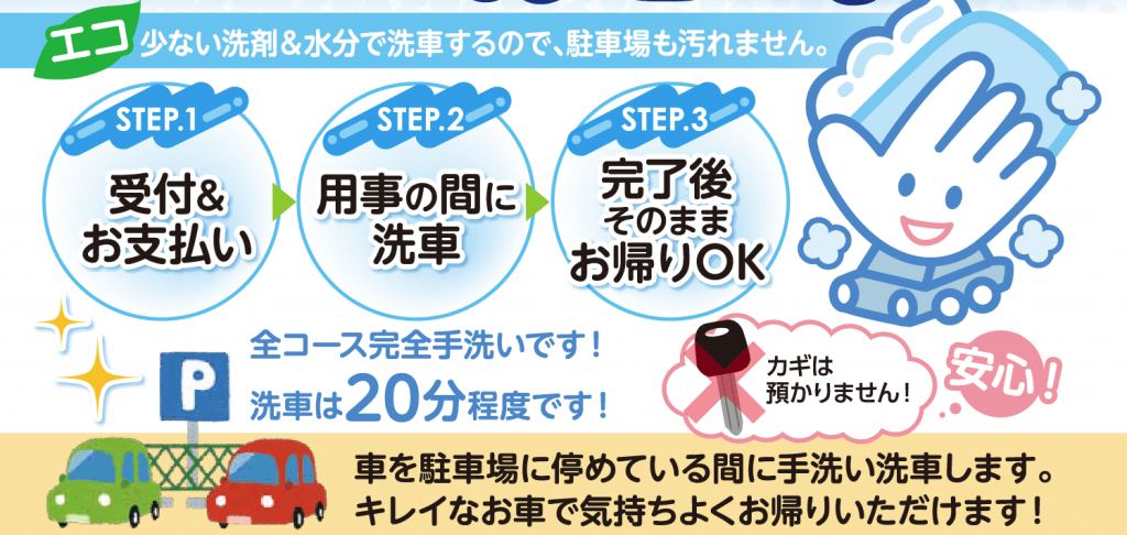 洗車サービスA4チラシデザイン事例｜サービス紹介